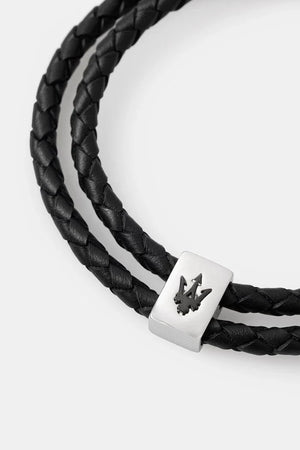 Pulsera de cuero para hombre MASERATI