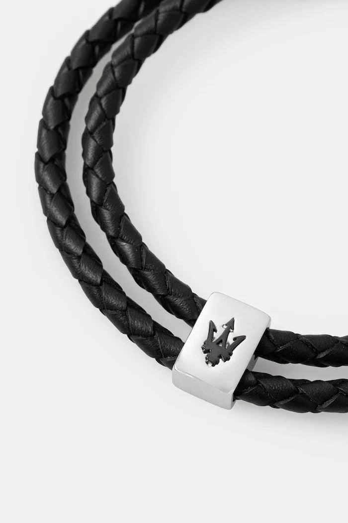 Pulsera de cuero para hombre MASERATI