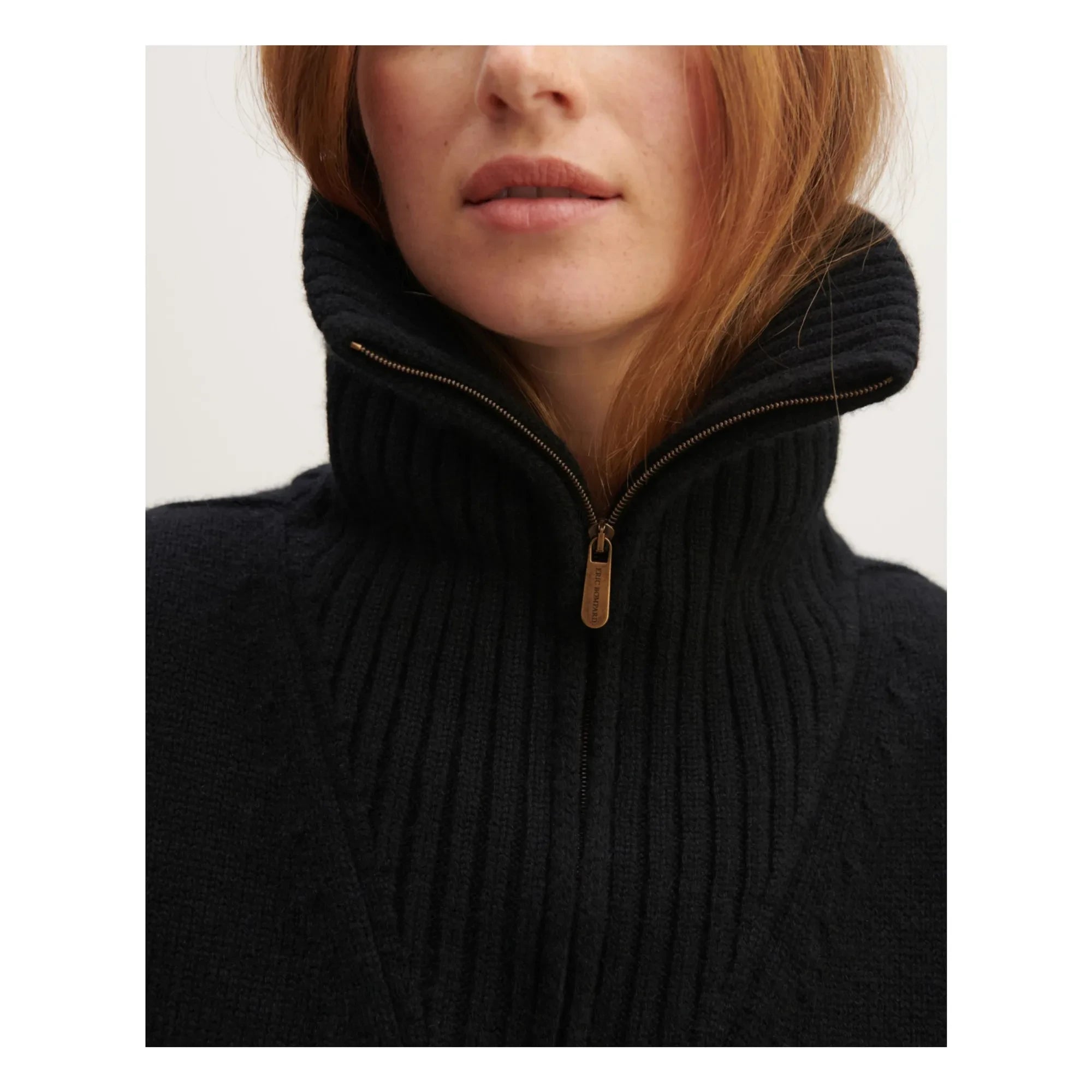 Bompard - Camiseta de cuello alto de cachemir | Negro