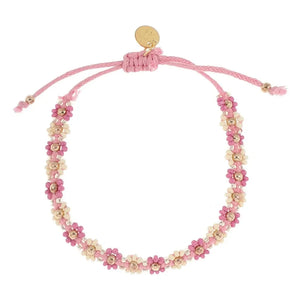 Jenest - Pulsera de flores | Rosa
