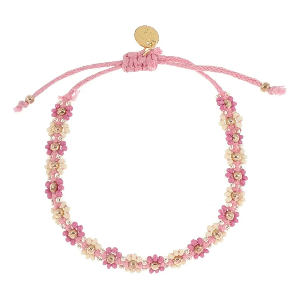Jenest - Pulsera de flores | Rosa