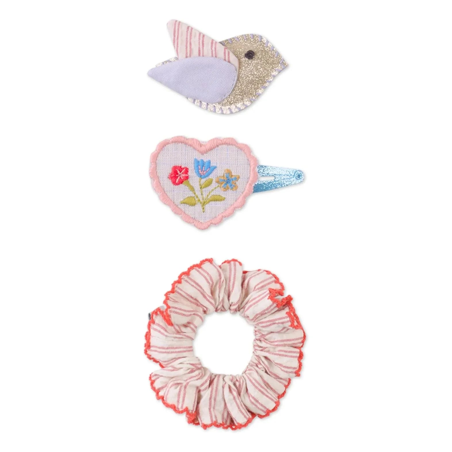 Gingersnaps - Set de pasadores de Laurel y scrunchie | Rosa