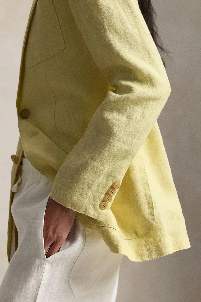 Chaqueta de lino de mujer Polo Ralph Lauren de un botón