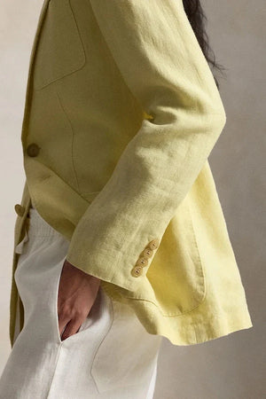 Chaqueta de lino de mujer Polo Ralph Lauren de un botón