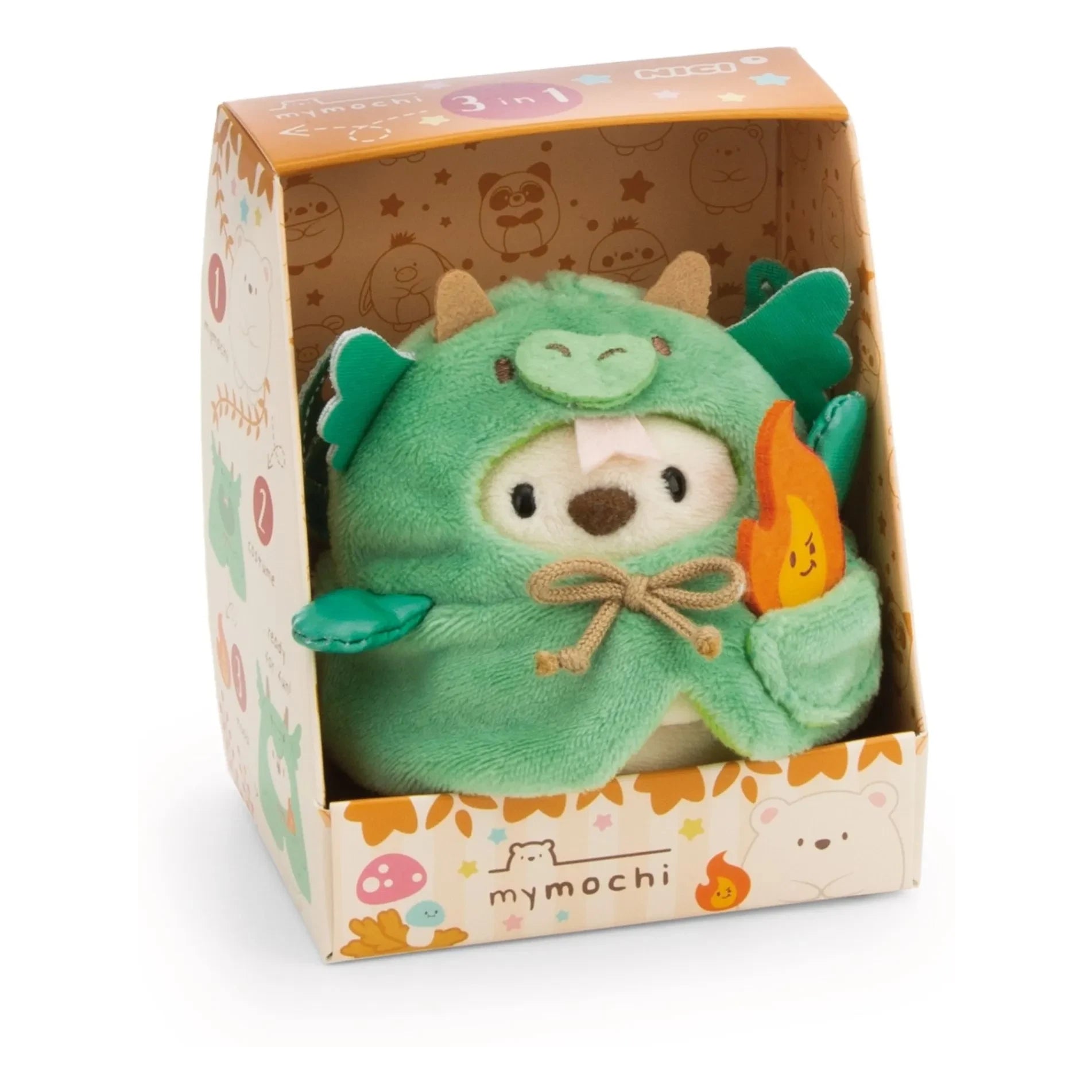Nici - Snono el oso polar de peluche con disfraz de dragón | Verde