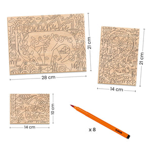 Djeco - Libro para colorear el mundo de los dinosaurios
