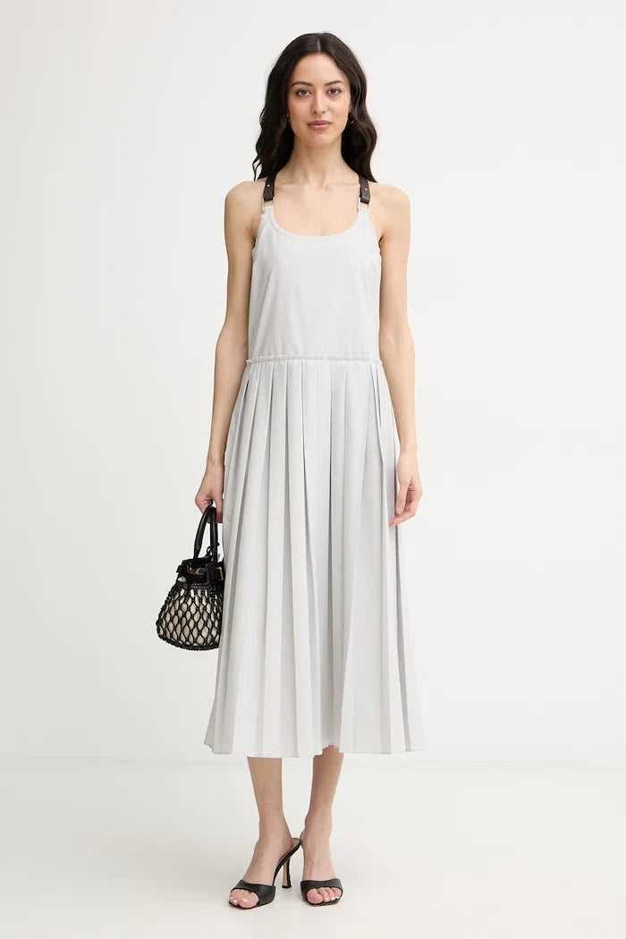 Vestido plisado de algodón Max&Co. MCORIBES