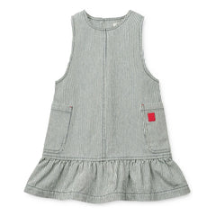Liewood - Vestido vaquero de rayas Angelica | Azul marino
