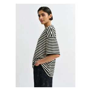 Essentiel Antwerp - Camiseta de rayas con cuentas Joste | Blanco