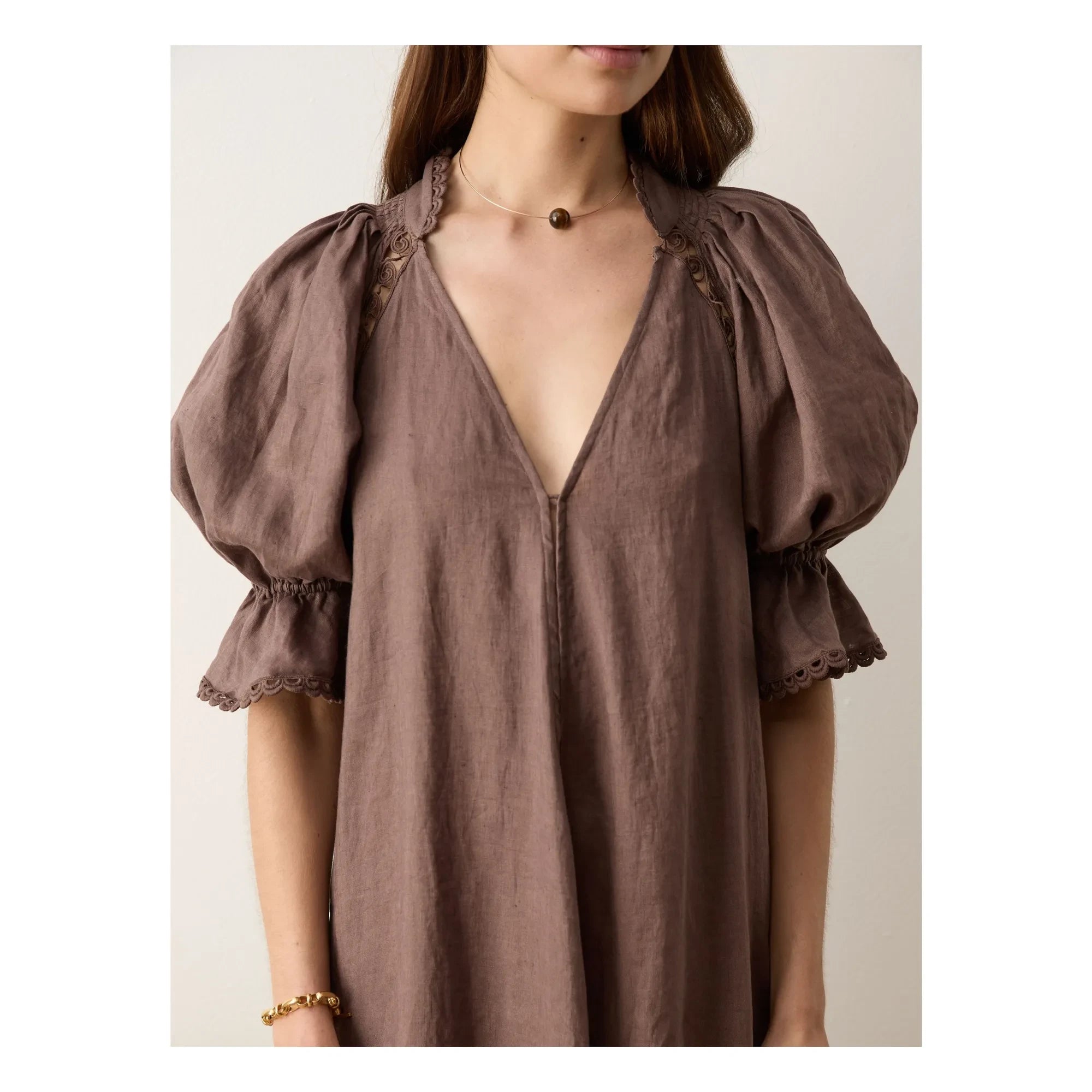 Boteh - Vestido de lino Myra | Mocha