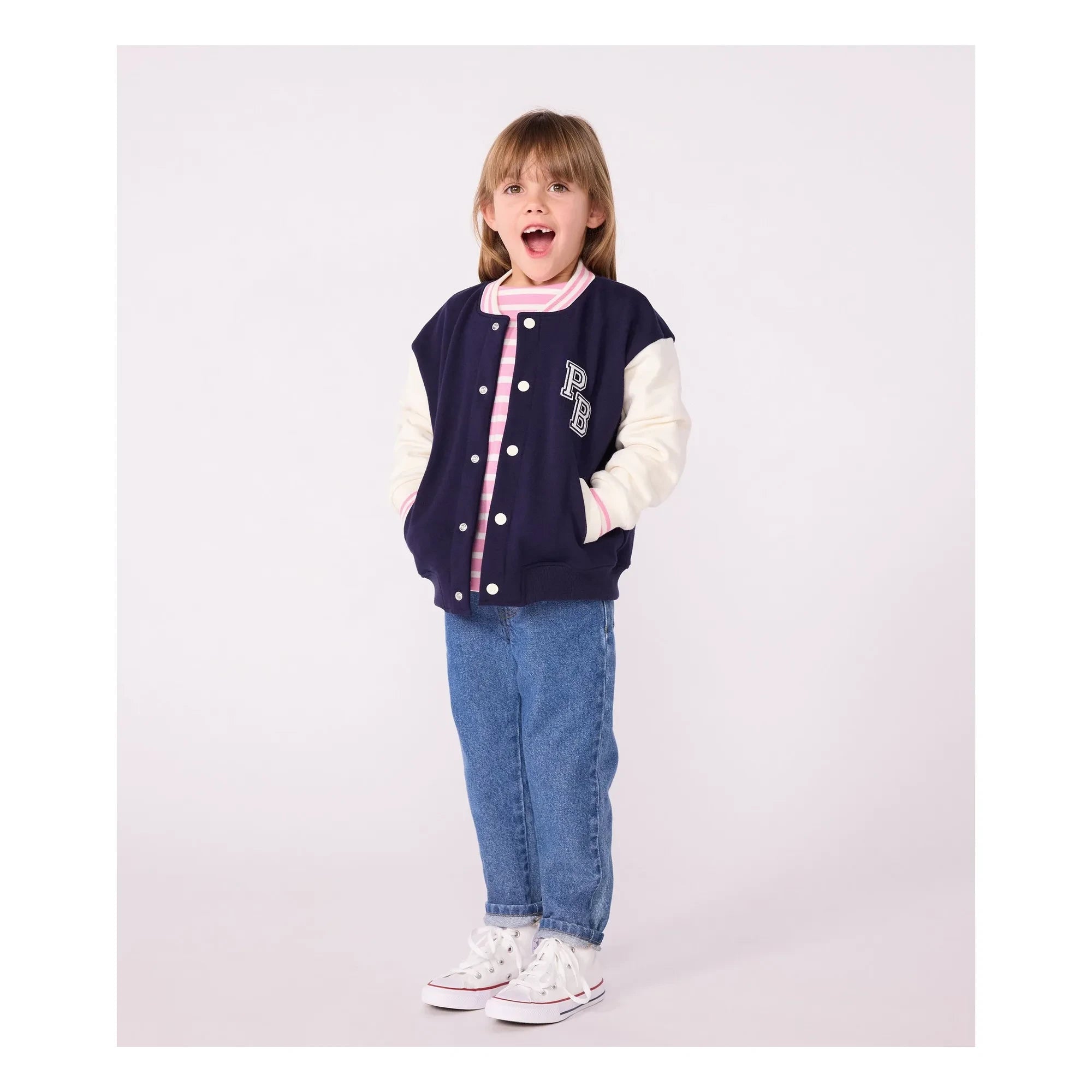 Petit Bateau - Chaqueta teddy | Azul marino