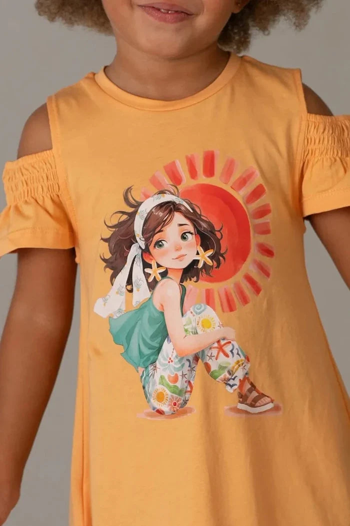 Vestido de algodón para niña Mayoral