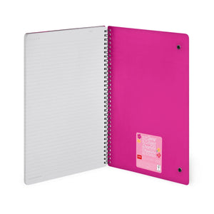 Legami - A4 Çizgili Defter Resimli Sert Kapak - Çiçekler - Spiral Ciltli