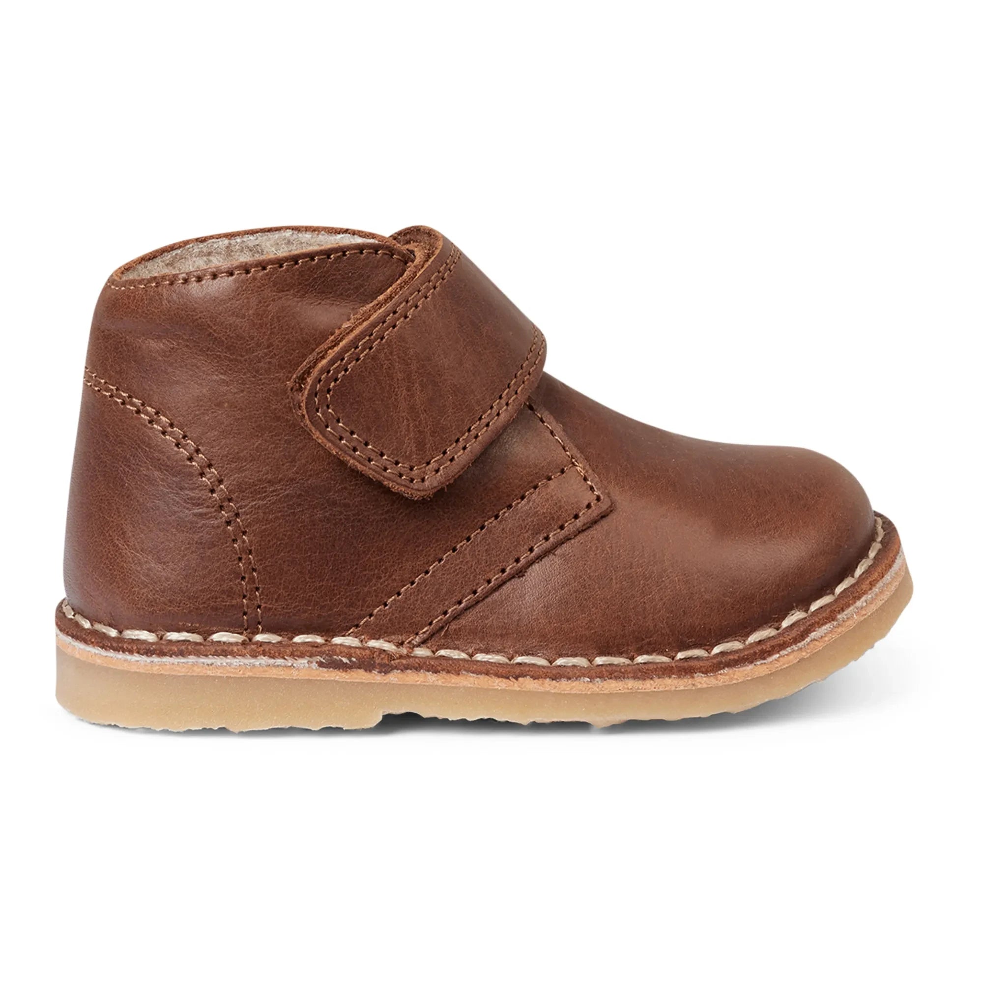 Petit Nord - Botas de Velcro de Piel de Invierno del Desierto | Marrón