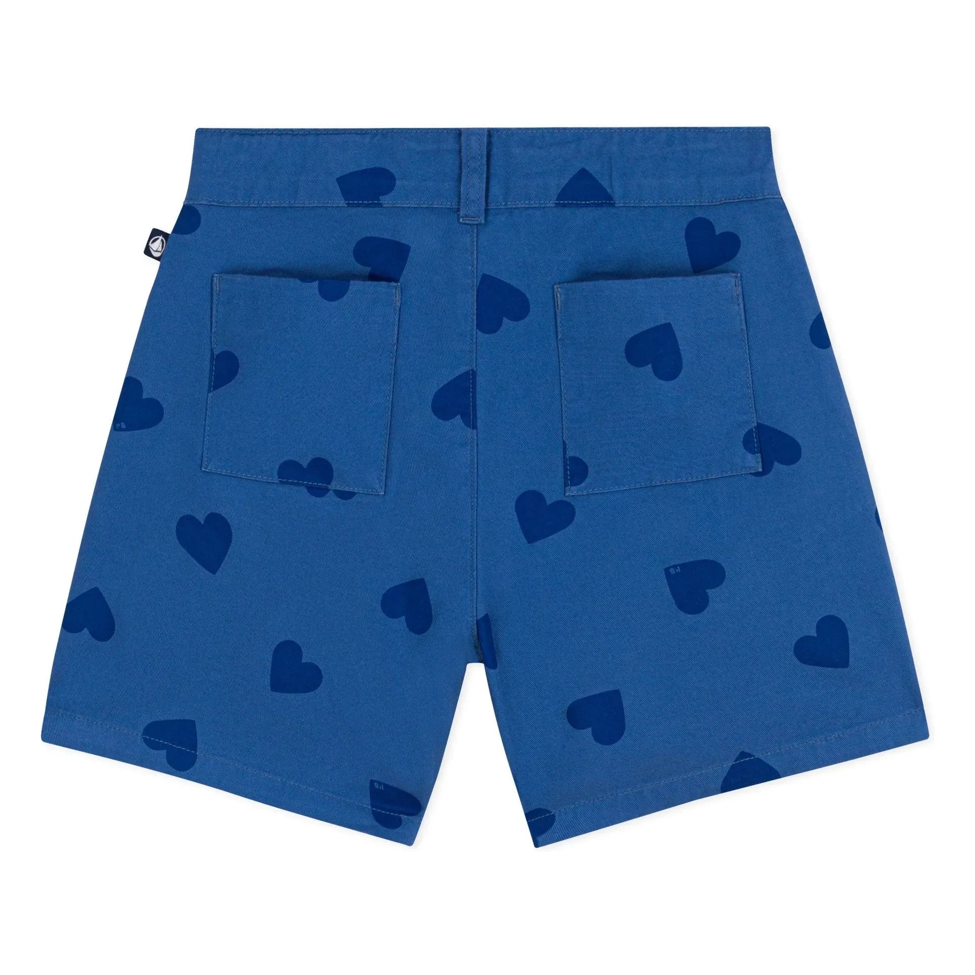 Petit Bateau - Pantalones cortos Bleurie de algodón orgánico | Azul marino