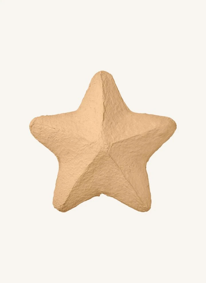 Broste Copenhagen - Estrella de árbol de Navidad de masa de papel | Marrón