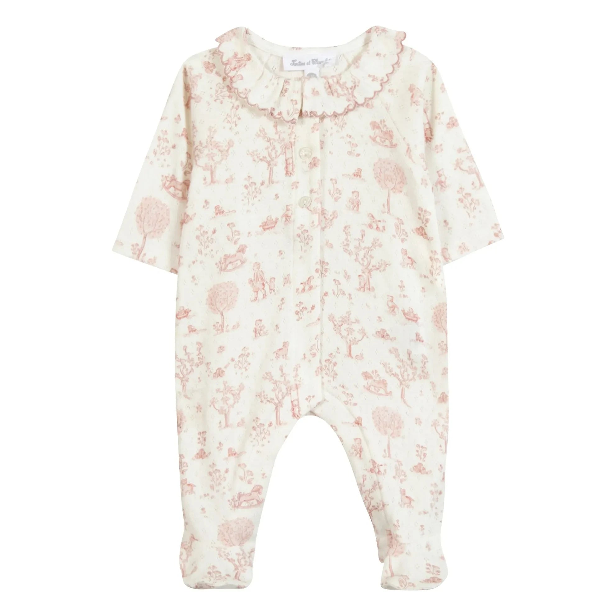 Tartine et Chocolat - Pijama Enterizo con Cuello Rosa Palo | Rosa Palo