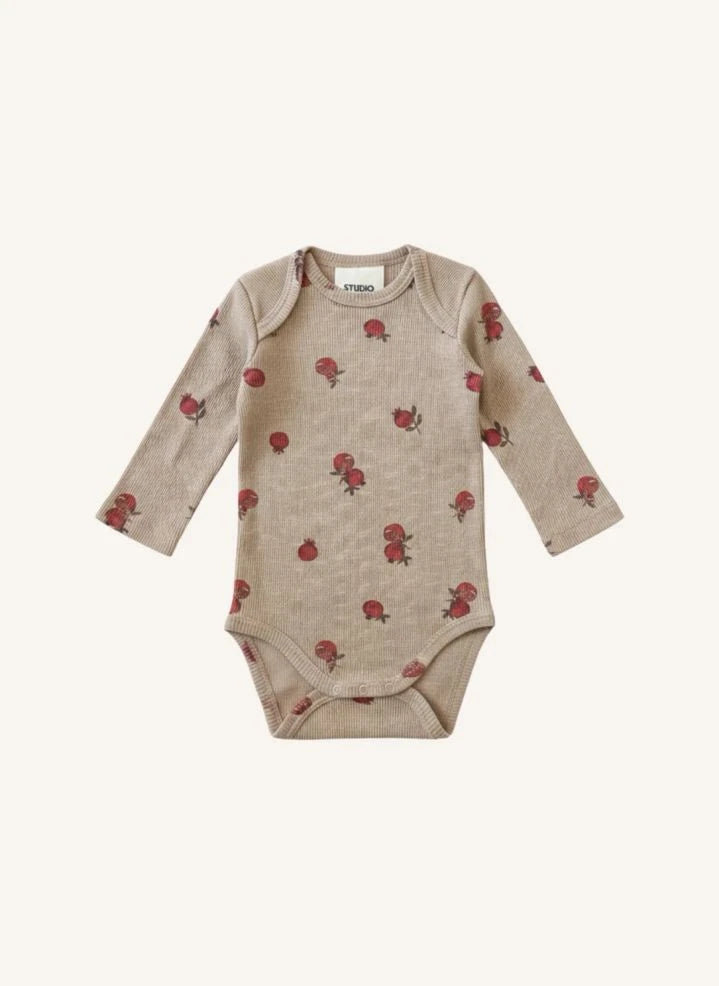 Studio Bohème - Body de Algodón Orgánico Woody Grenades | Beige
