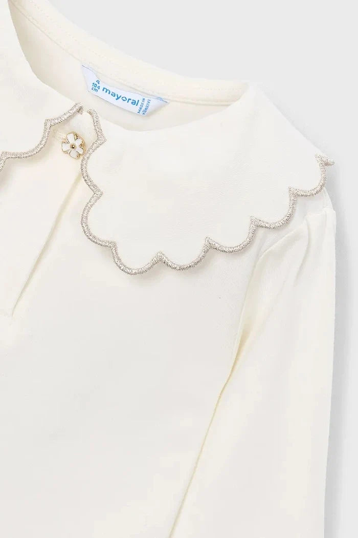 Blusa infantil Mayoral de algodón y elastano