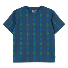 Tinycottons - Camiseta de algodón orgánico Losange | Azul