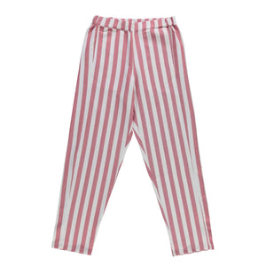Poudre Organic - Cherry Çizgili Pantolon | Kırmızı