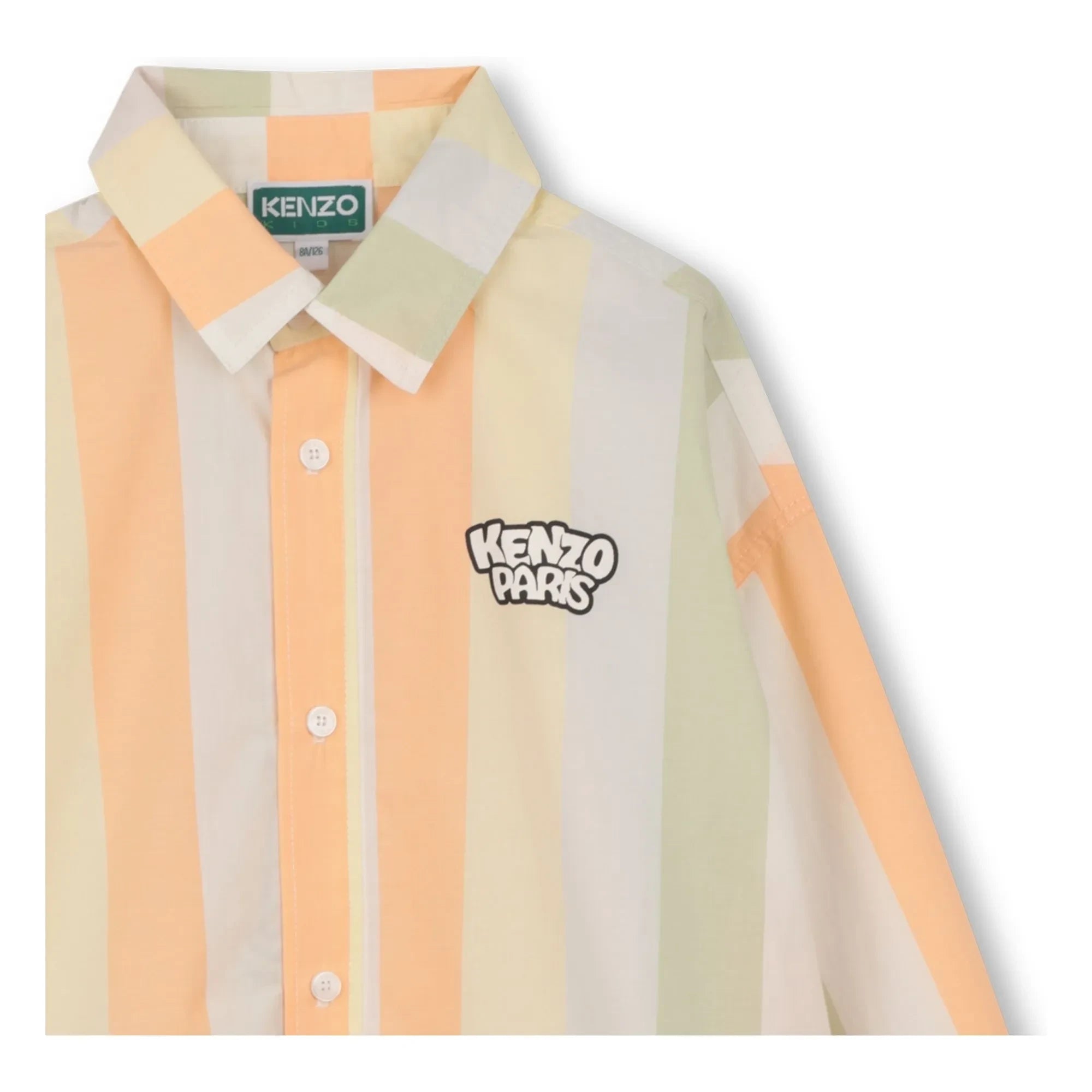 Kenzo - Camisa de rayas Tigre Happy Sweet Bubble | Beige