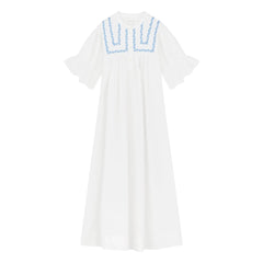 Skall Studio - Vestido Bonne de algodón | Blanco