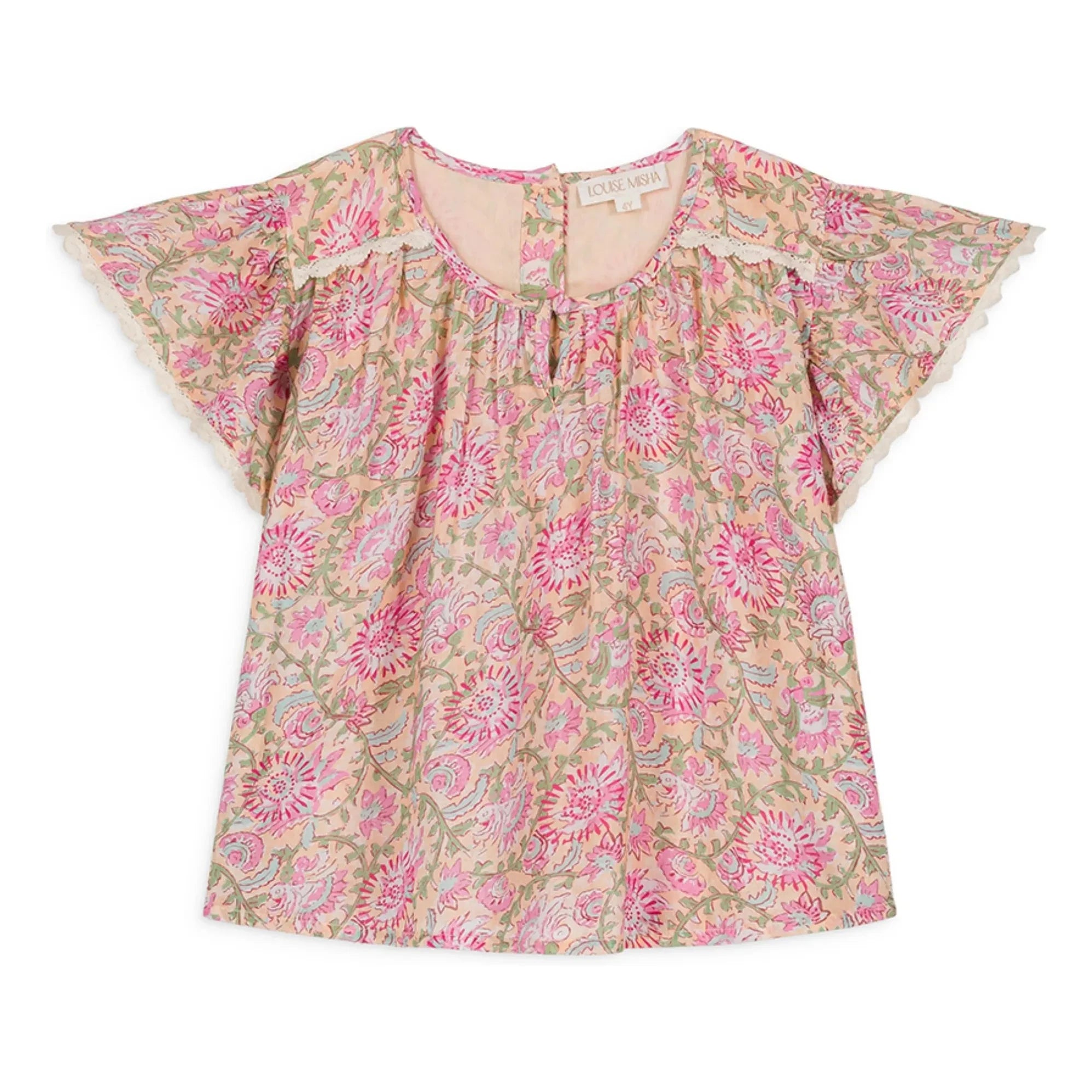 Louise Misha - Blusa de algodón orgánico Eliza | Rosa