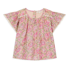 Louise Misha - Blusa de algodón orgánico Eliza | Rosa