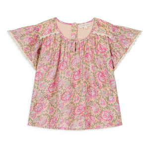Louise Misha - Blusa de algodón orgánico Eliza | Rosa