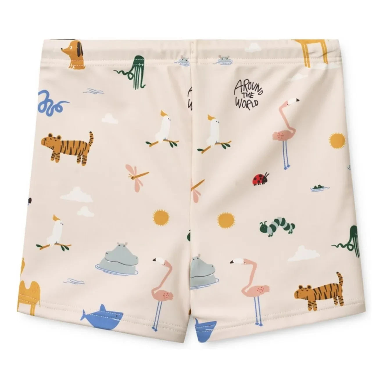 Liewood - Short de Baño con Animales Otto de Fibra Reciclada | Crudo