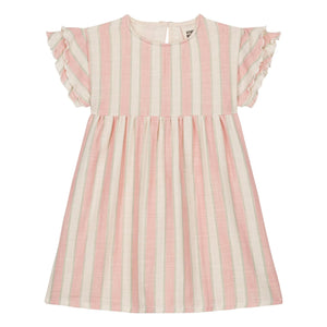 Studio Bohème - Vestido Cousin de Rayas de Gasa de Algodón Orgánico | Rosa