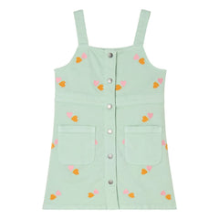 Stella McCartney Kids - Vestido con corazón de algodón orgánico | Verde agua