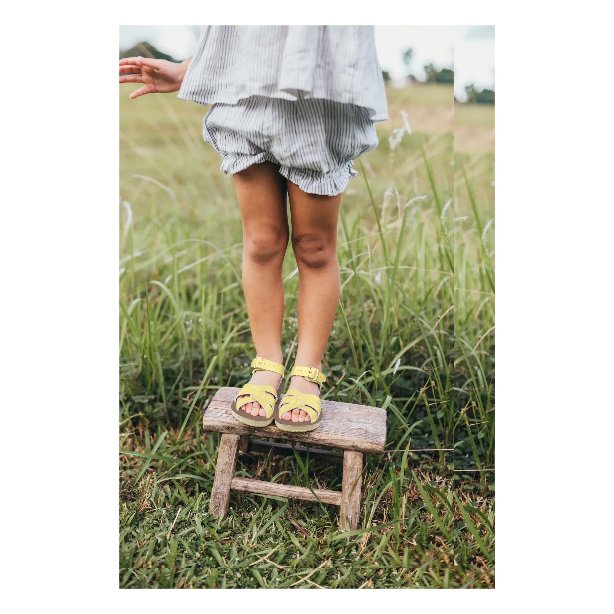 Salt-Water - Sandalias de cuero impermeables | Amarillo pálido