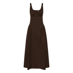 Faithfull the Brand - Vestido de algodón Marcella | Café