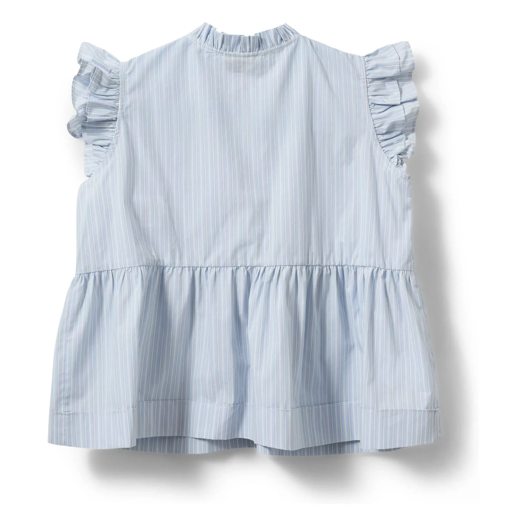 Sofie Schnoor - Blusa Juliette de volantes a rayas | Azul claro