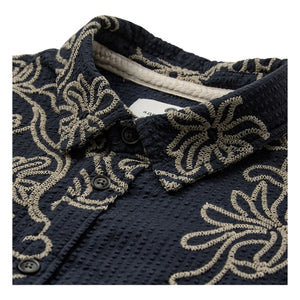 Anerkjendt - Camisa Akotto Emb | Azul oscuro