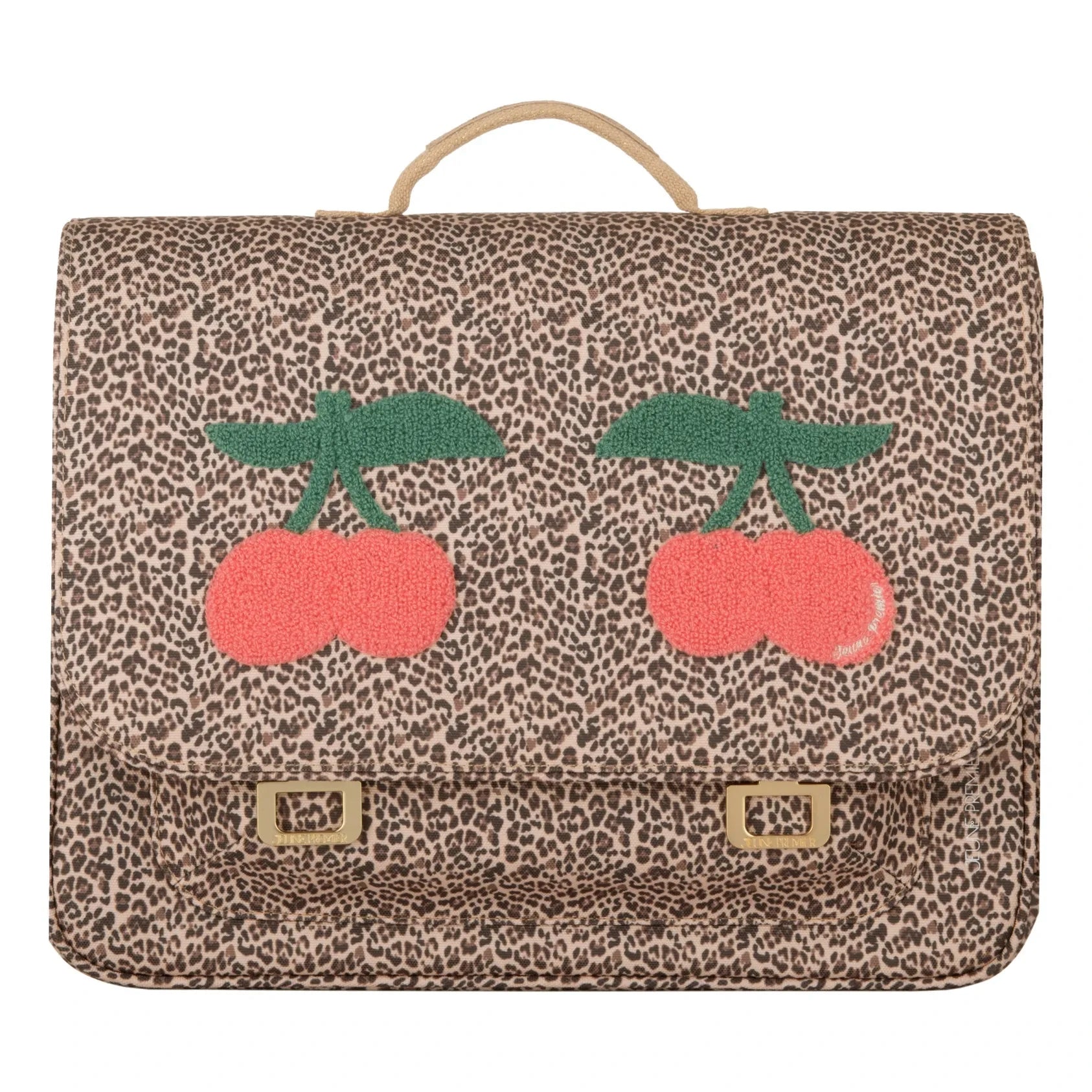 Jeune Premier - Midi Leopar Cherry Omuz Çantası | Bej