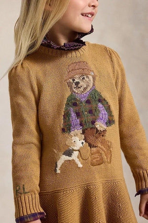 Vestido acampanado de algodón Polo Ralph Lauren