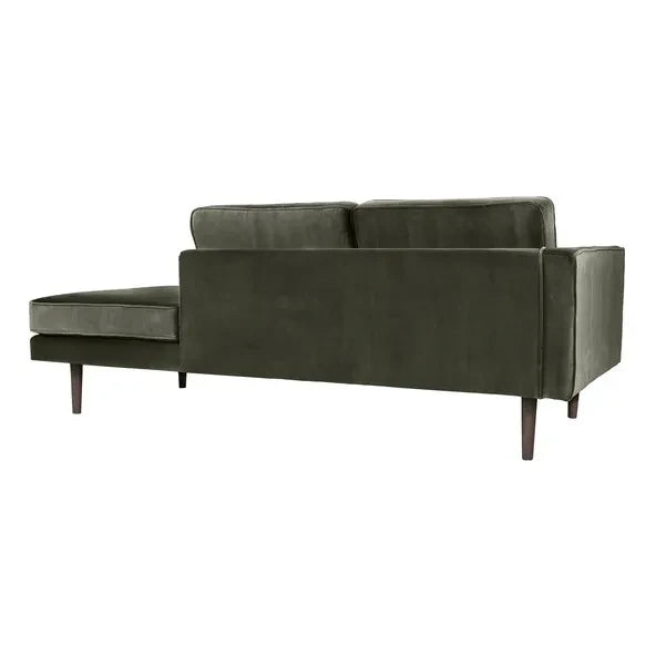 Broste Copenhague - Sillón de terciopelo Olive Green Wind