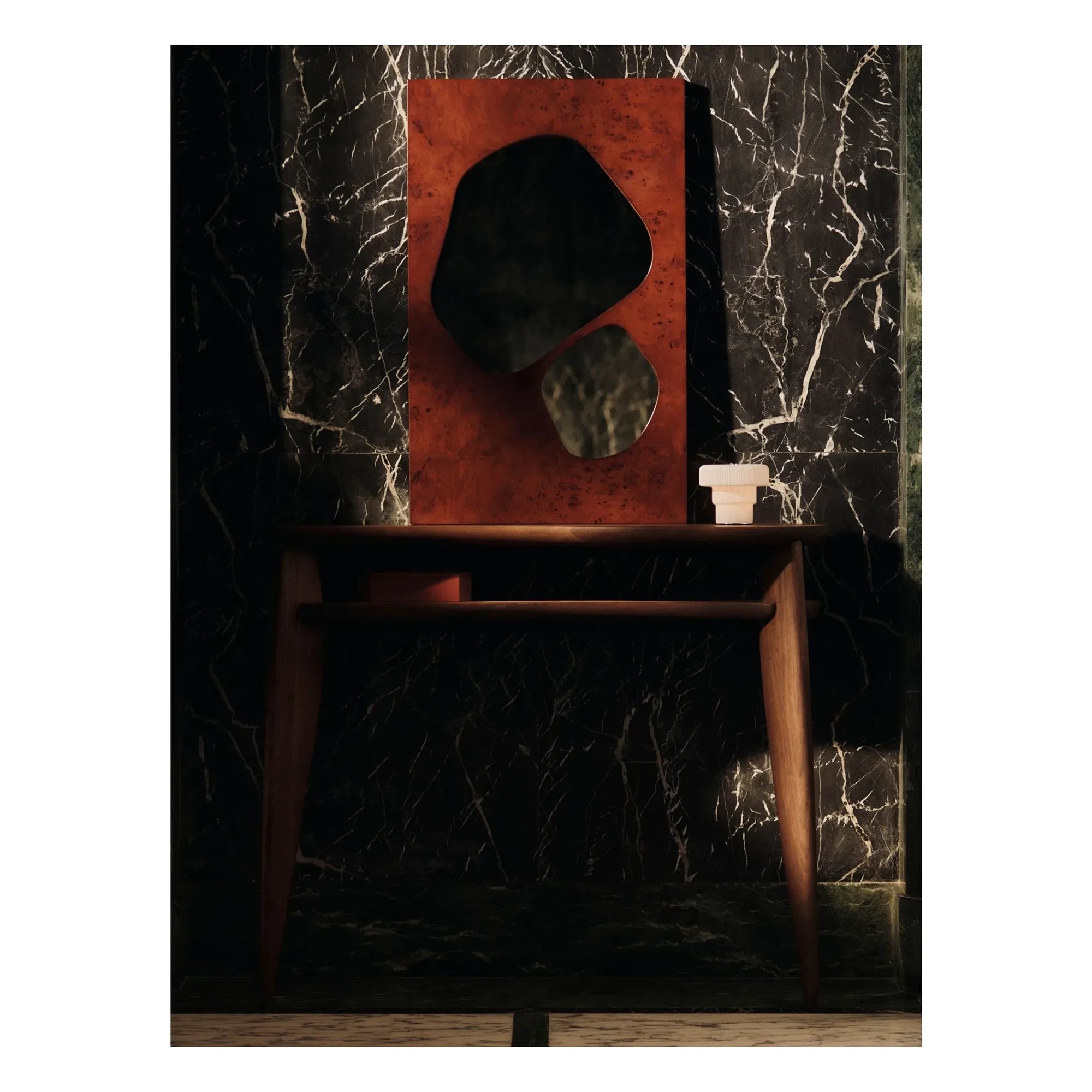 Ferm Living - Consola de madera Feve con certificado FSC | Nogal