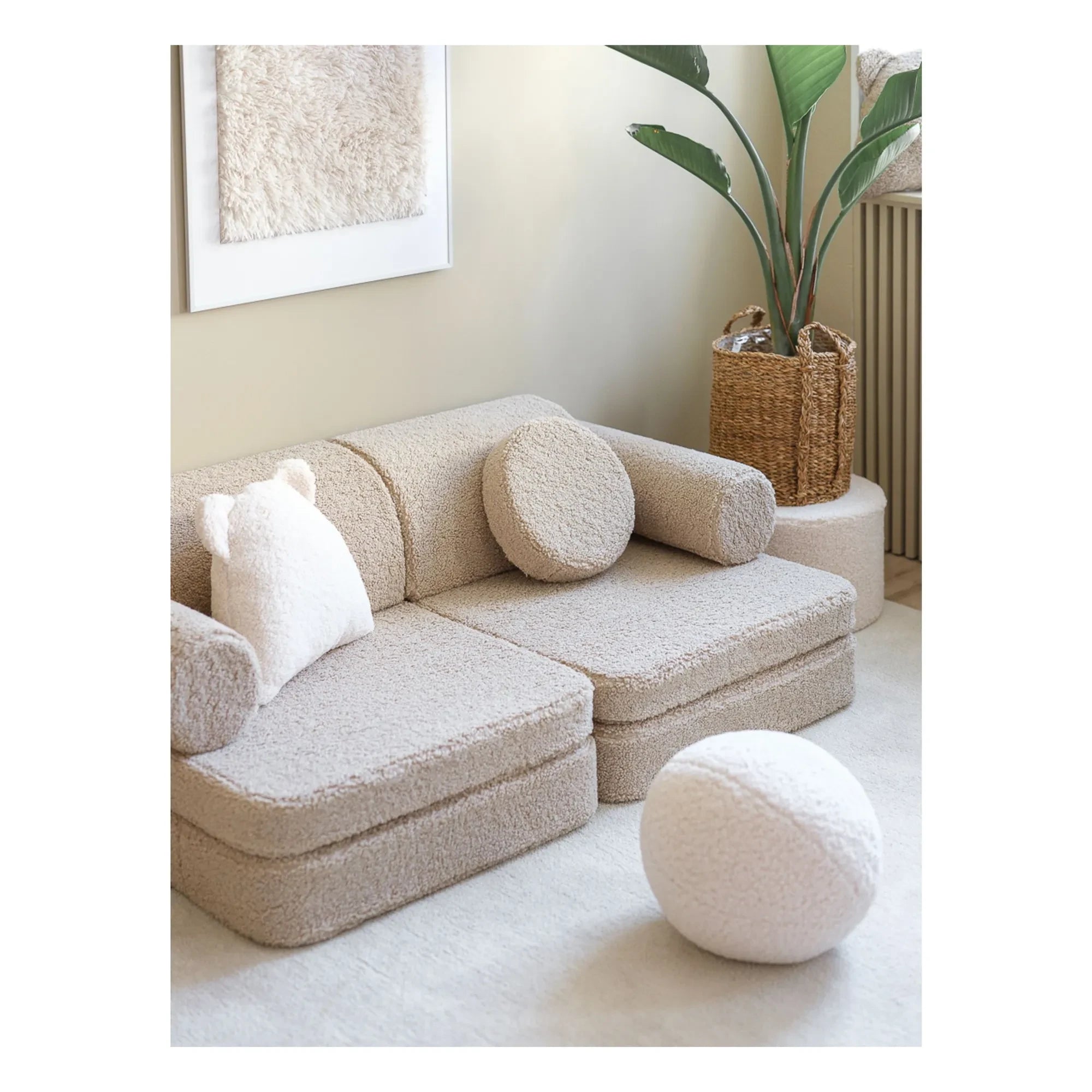 Wigiwama - Sofá modular de peluche | Beige