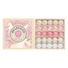 Billes & Co - Juego de 25 canicas de unicornio | Rosa