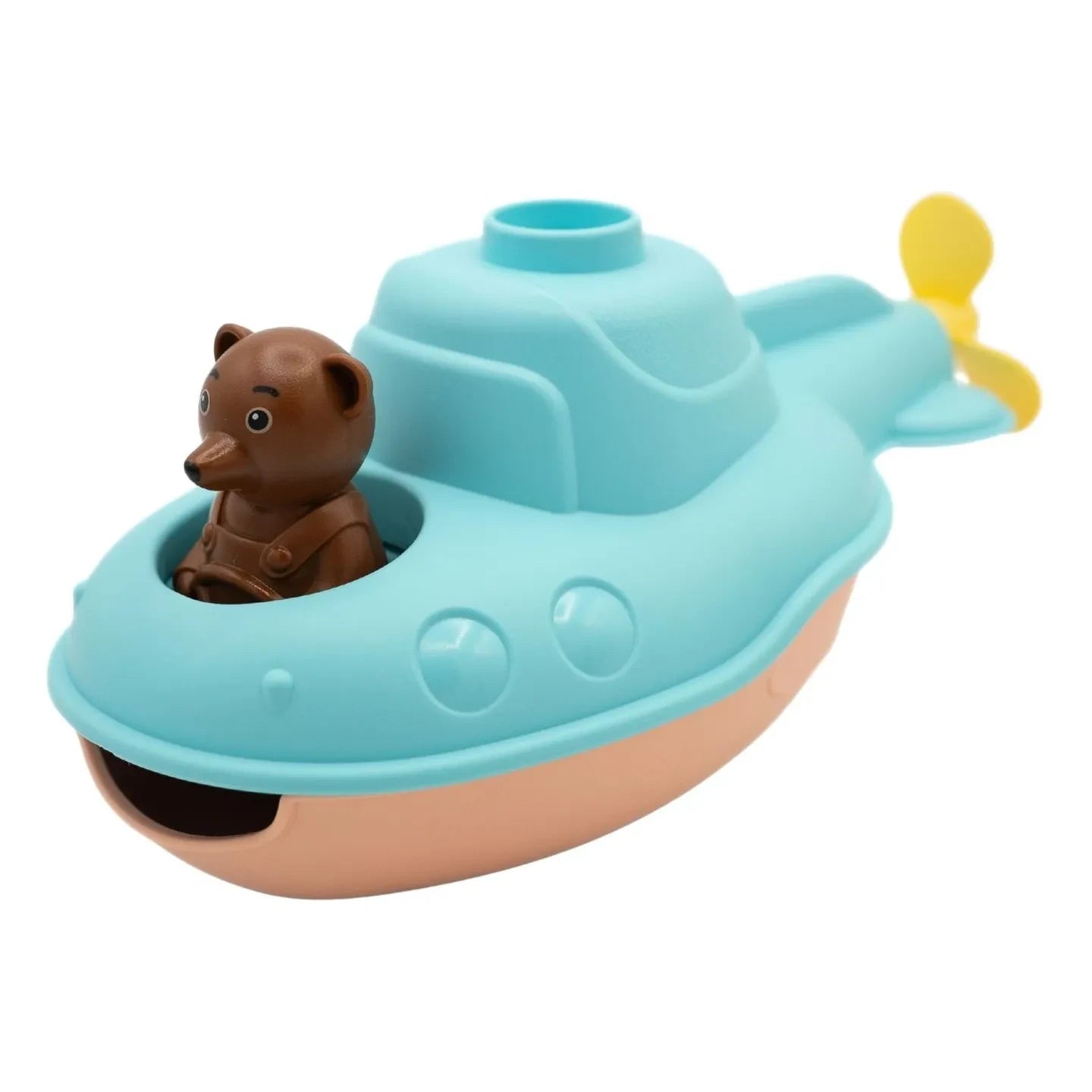 Sencillo - Submarino de baño - Individual x Osito marrón pequeño | Azul