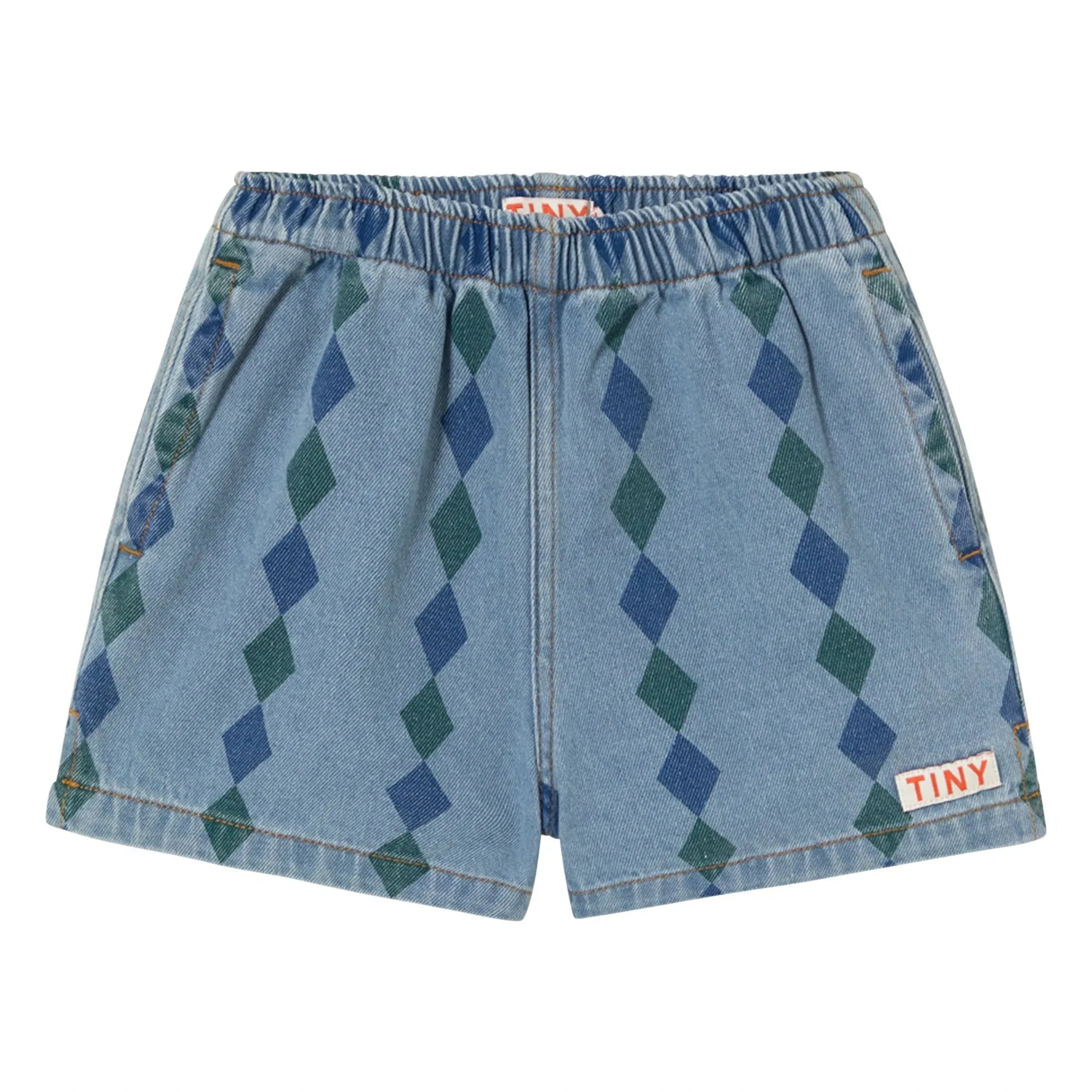 Tinycottons - Pantalones cortos vaqueros Losange | Azul