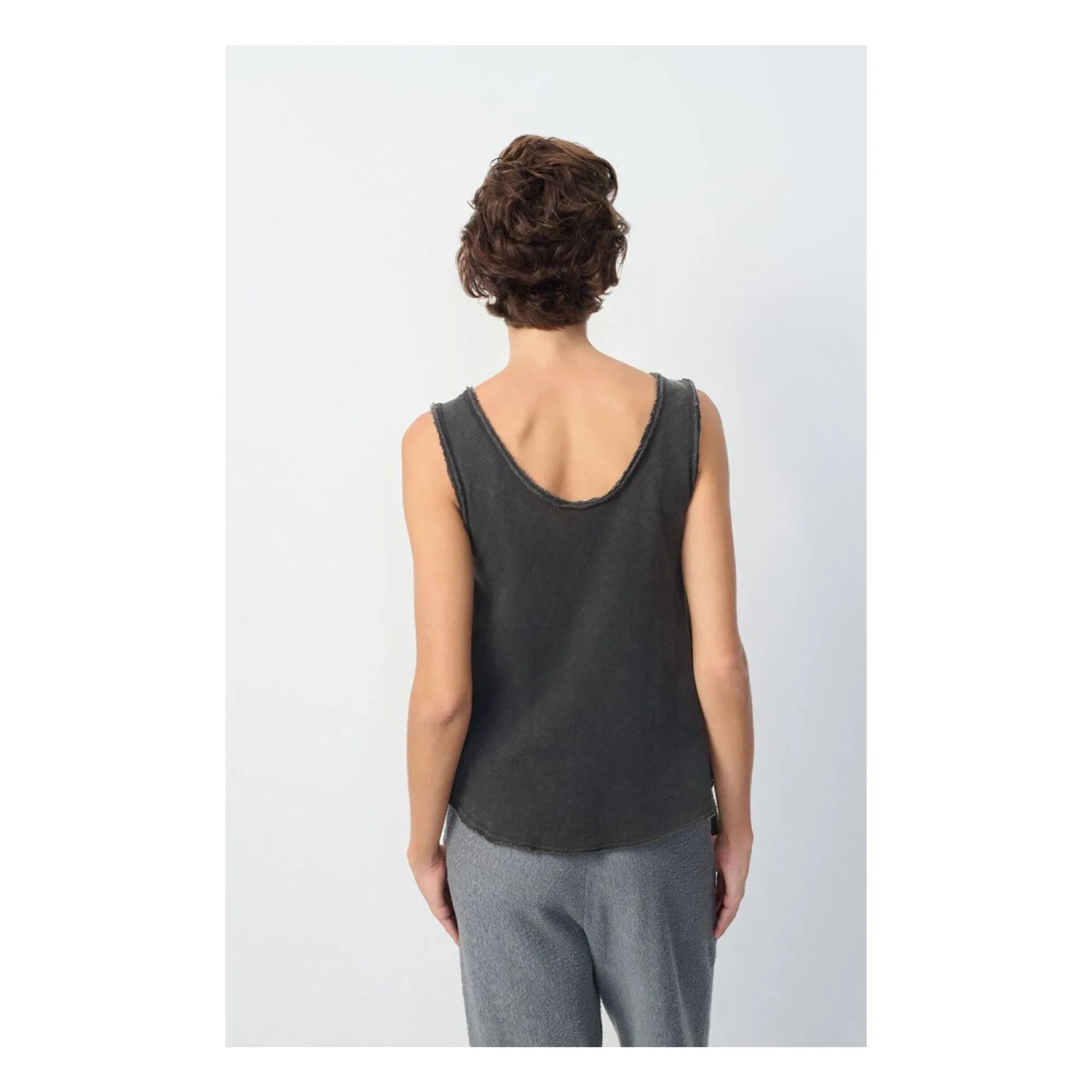 American Vintage - Camiseta sin mangas con cuello de pico Sonoma | Negro