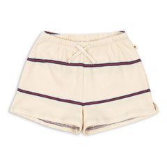 Konges Sløjd - Shorts de trío de algodón orgánico a rayas | Beige