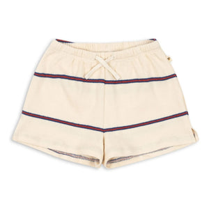 Konges Sløjd - Shorts de trío de algodón orgánico a rayas | Beige
