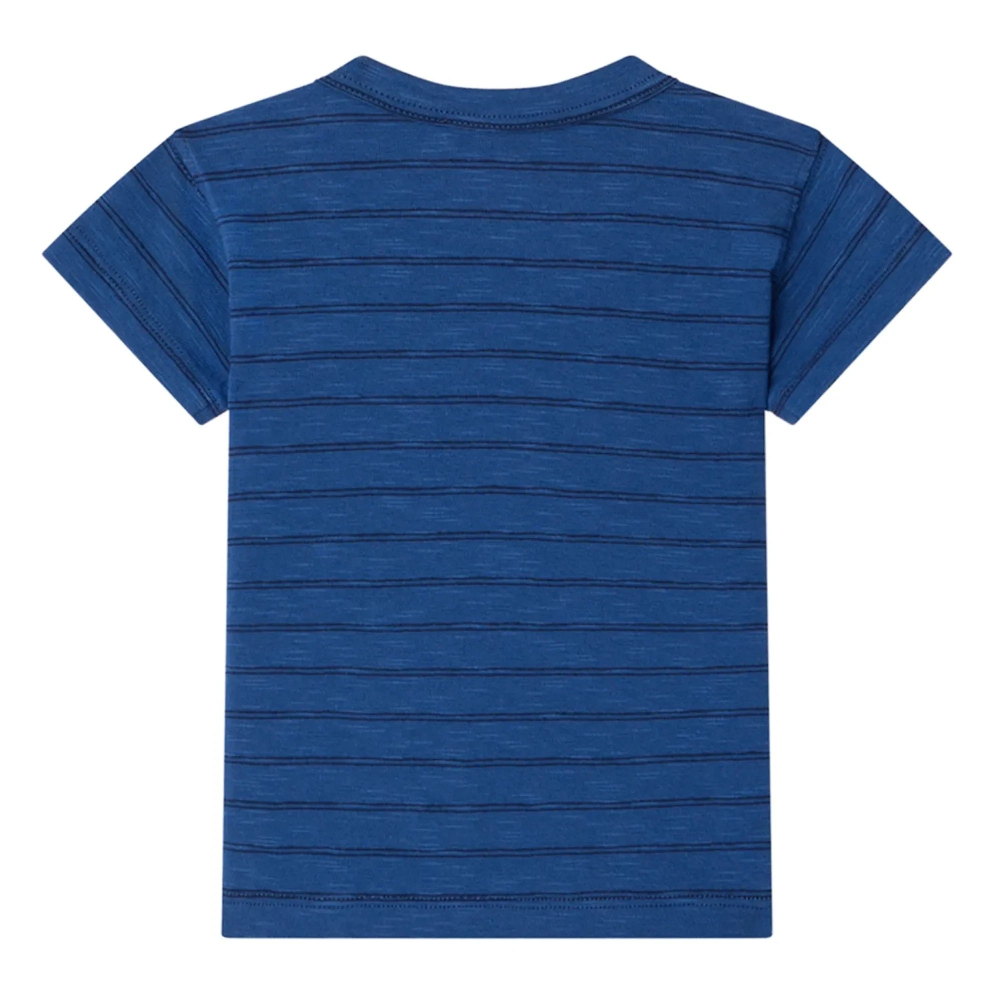 Bonpoint - Camiseta de algodón orgánico a rayas Tom | Azul real