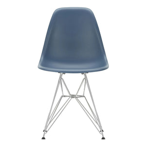 Vitra - Silla de plástico DSR - base cromada - Charles & Ray Eames | Azul marino